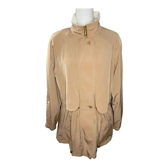 Worthington Women's Small Classy Mid‎ Length Coat Tan Polyester - Picture 1 of 6